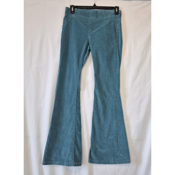 We The Free *IN TEAL* Womens Corduroy Pull On Flare Jeans 25 X 29 - Picture 3 of 8